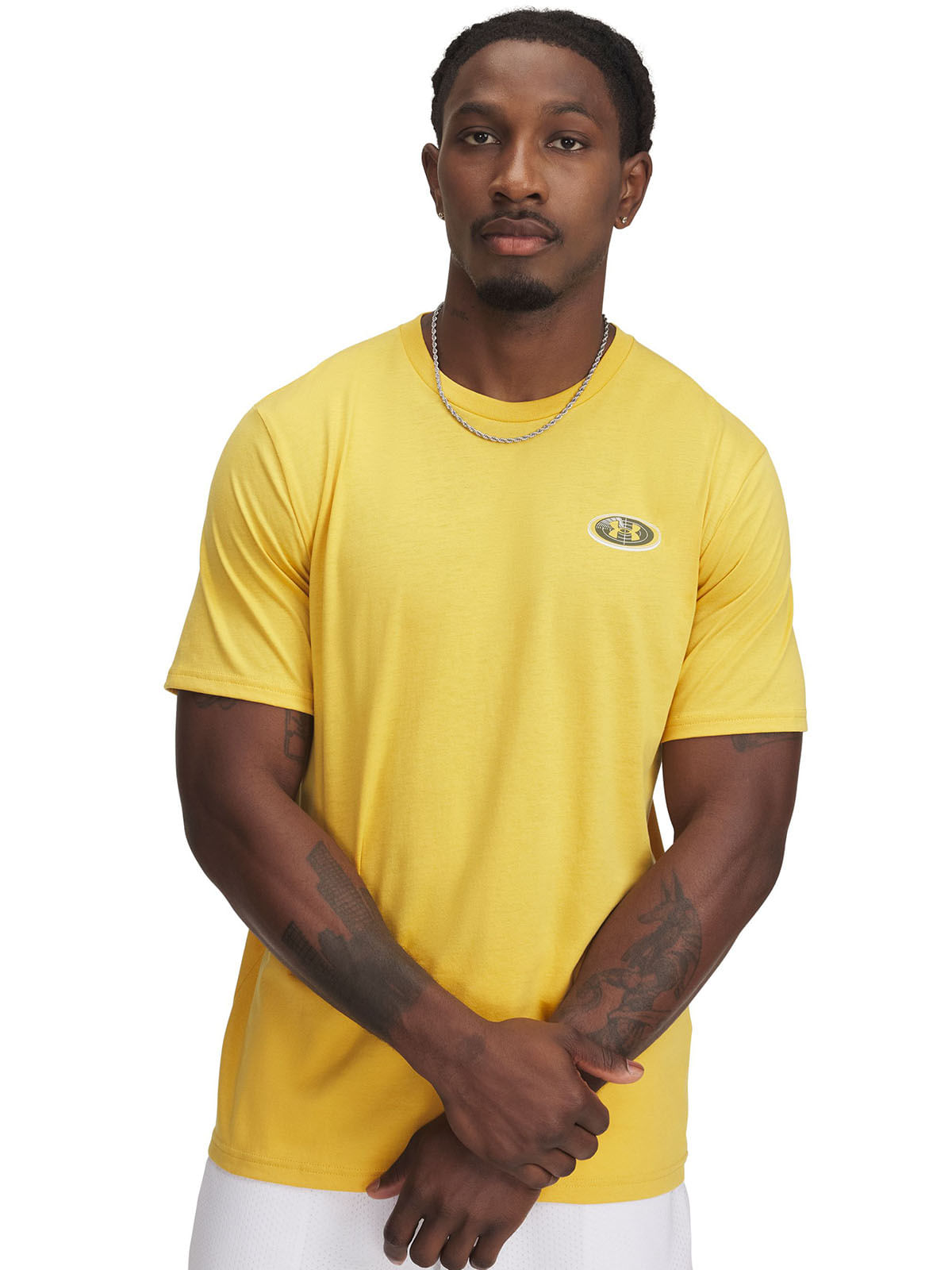 Polera manga corta UA outdoor map amarillo para hombre