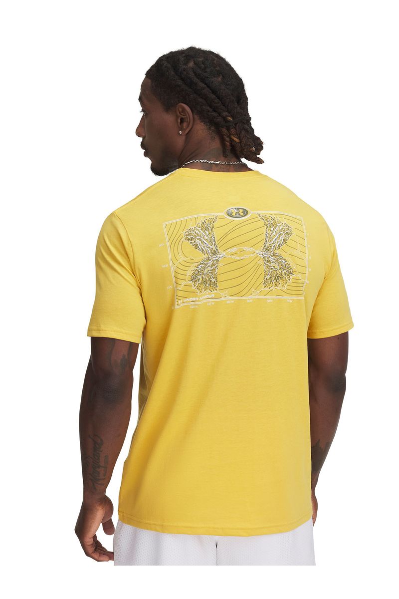 Polera-manga-corta-UA-outdoor-map-amarillo-para-hombre
