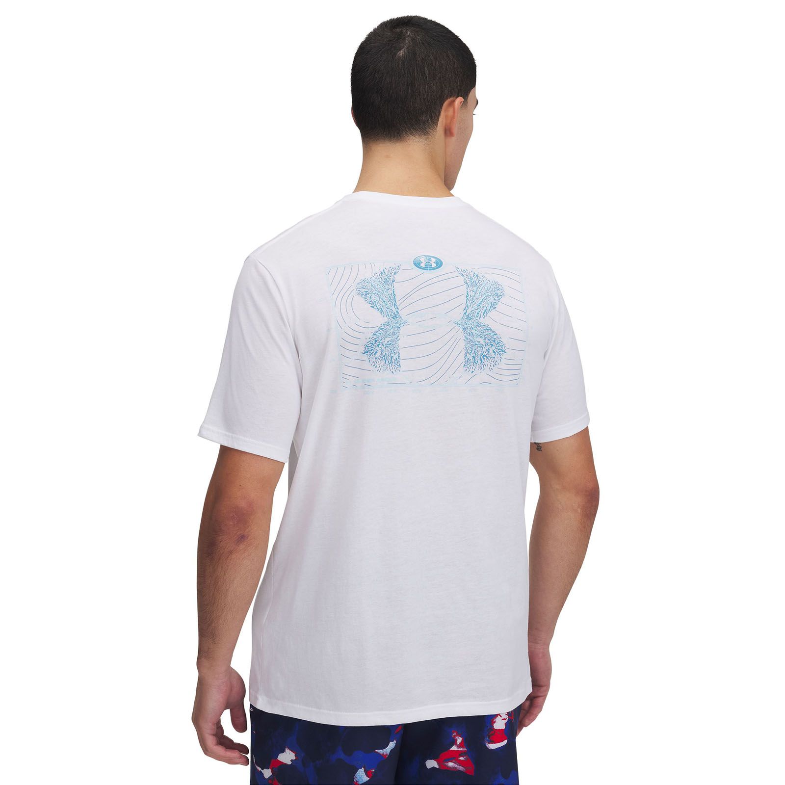 Polera manga corta Under Armour outdoor map blanco para hombre