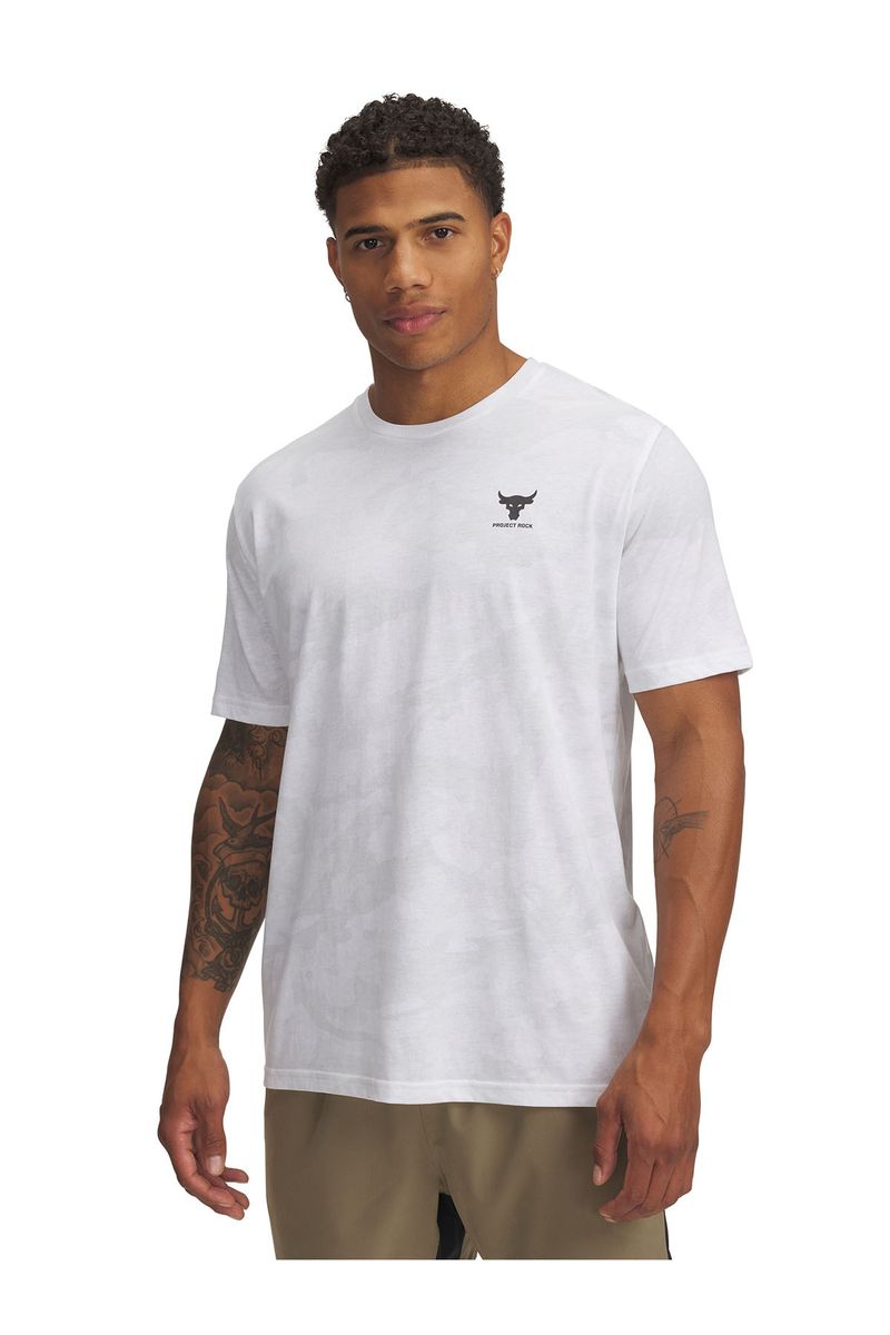 Polera-manga-corta-Project-Rock-blanco-para-hombre