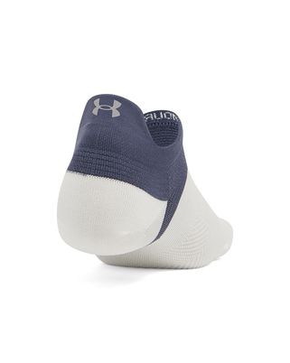 Calcetín unisex Under Armour armourdry® run lite 3-pack no show tab blanco