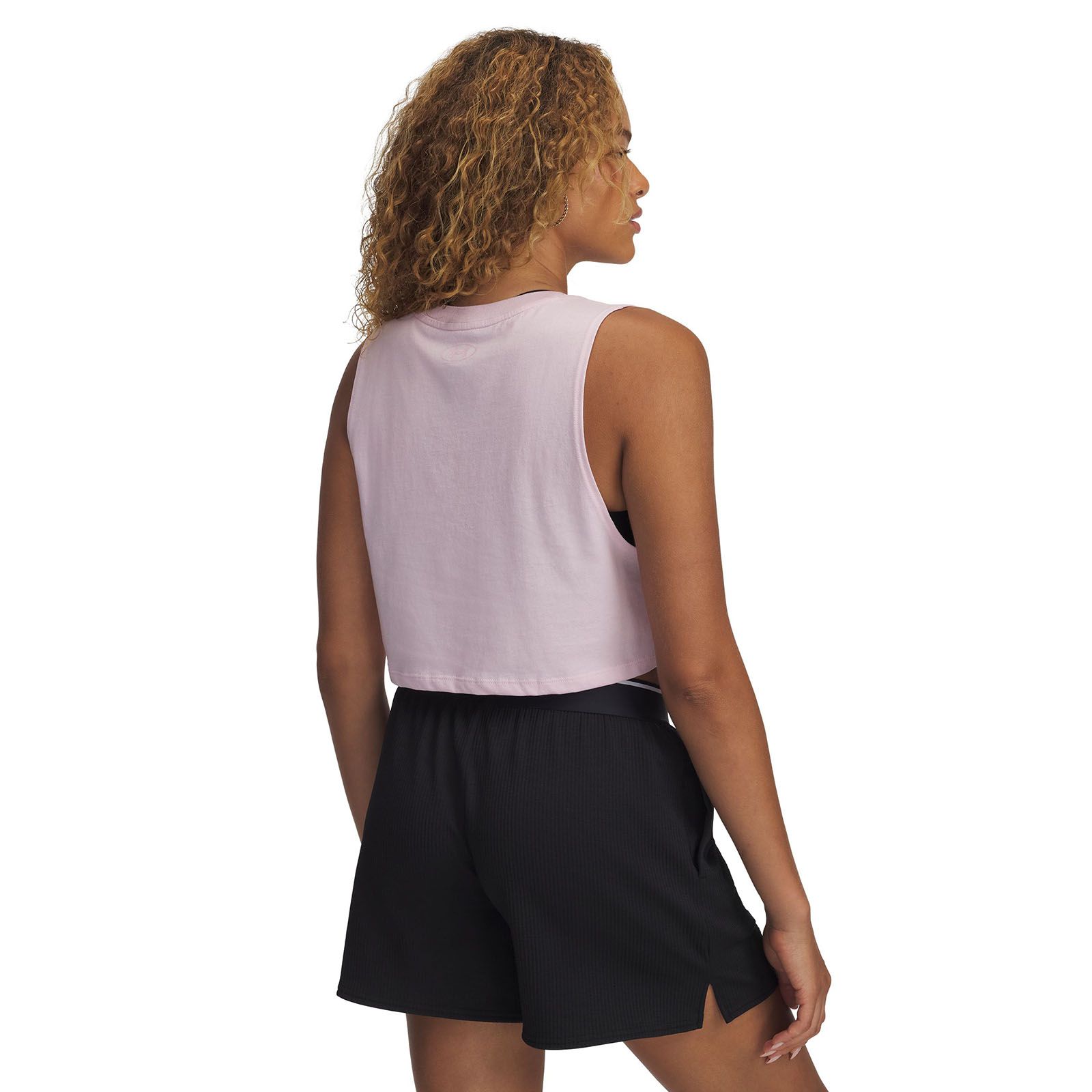 Polera sin mangas Under Armour Rival rosado para mujer