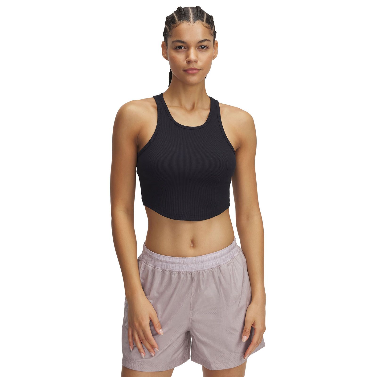 Polera sin mangas Under Armour Rival rib negro para mujer