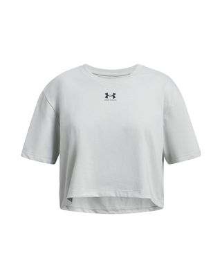 Polera manga corta Under Armour Rival verde para niña