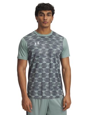 Polera manga corta Under Armour challenger verde para hombre
