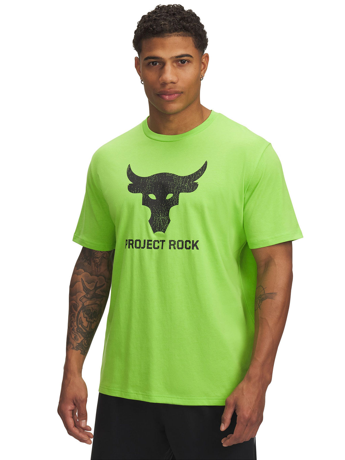 Polera manga corta Project Rock payoff verde para hombre