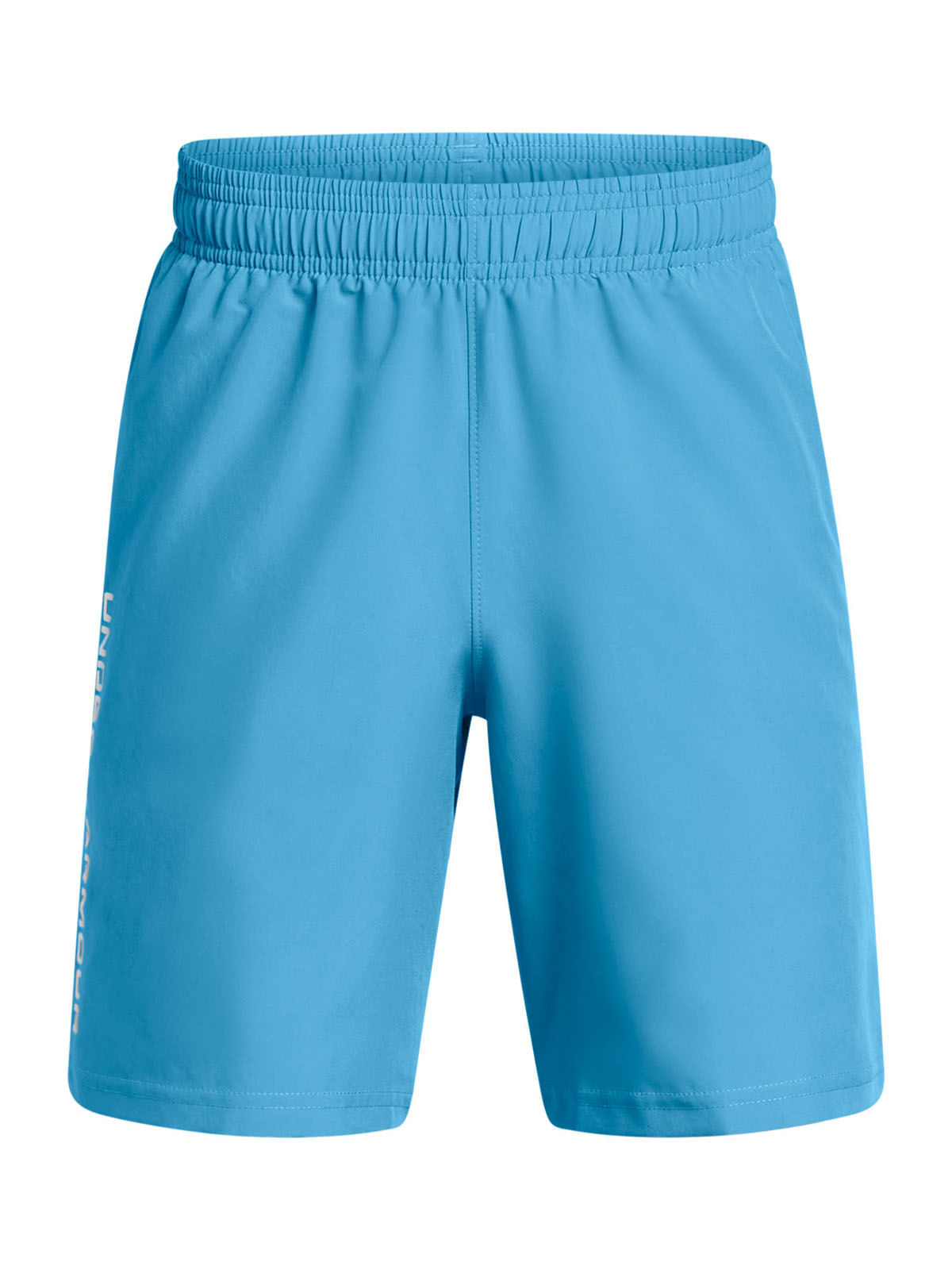 Shorts UA tech woven wordmark azul para niños