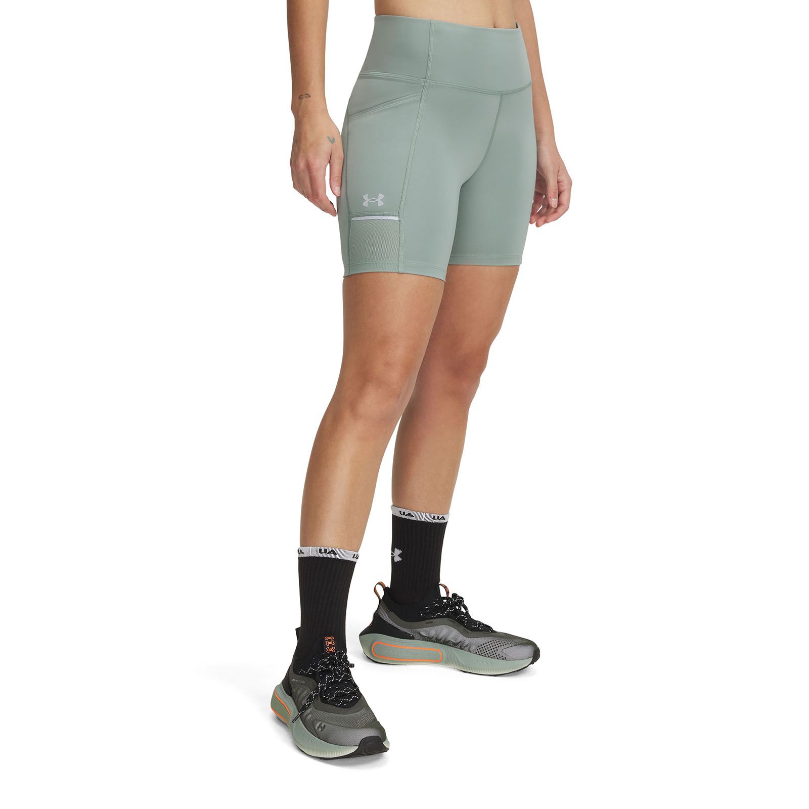 Shorts Under Armour launch verde para mujer