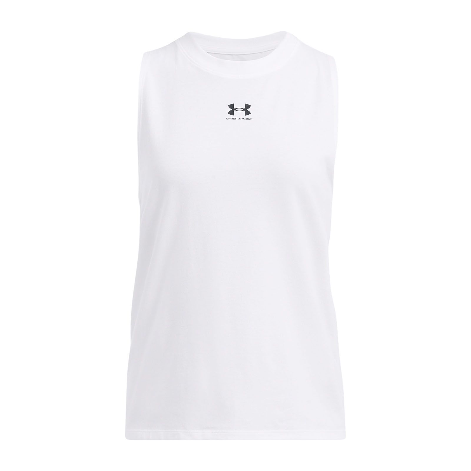 Polera sin mangas Under Armour Rival blanco para mujer