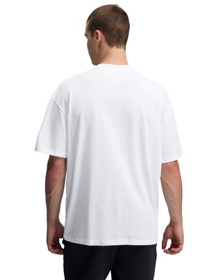 Polera manga corta Under Armour oversized box blanco para hombre