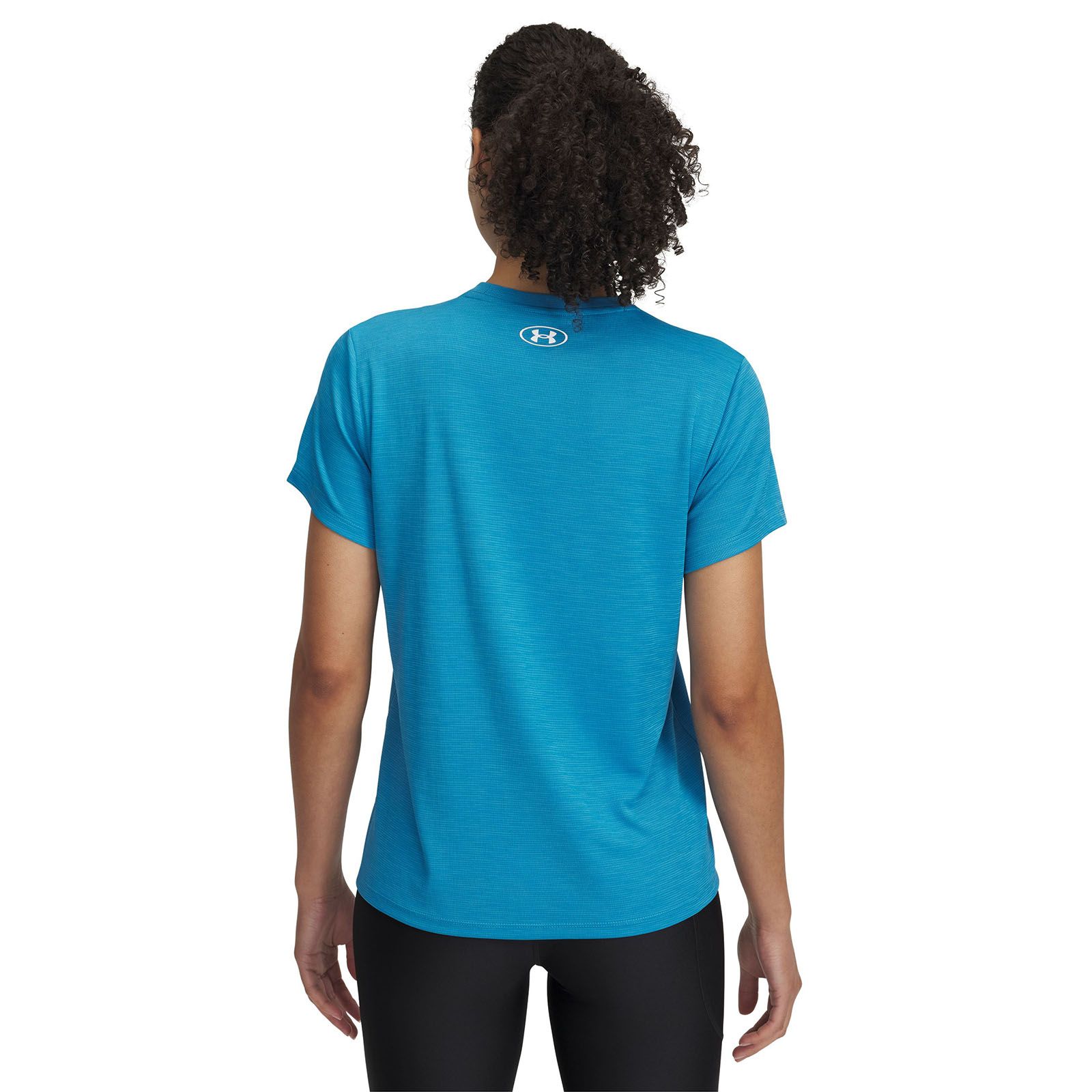 Polera manga corta Under Armour tech azul para mujer