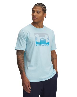 Polera manga corta Under Armour boxed sports azul para hombre