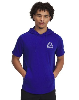 Polerón Project Rock terry manga corta azul para hombre Under Armour