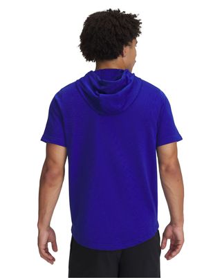 Polerón Project Rock terry manga corta azul para hombre Under Armour