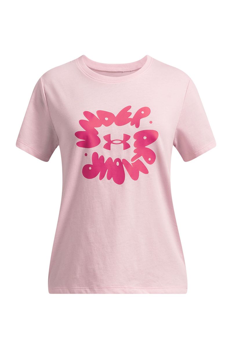 Polera-manga-corta-UA-bubble-rosado-para-niña