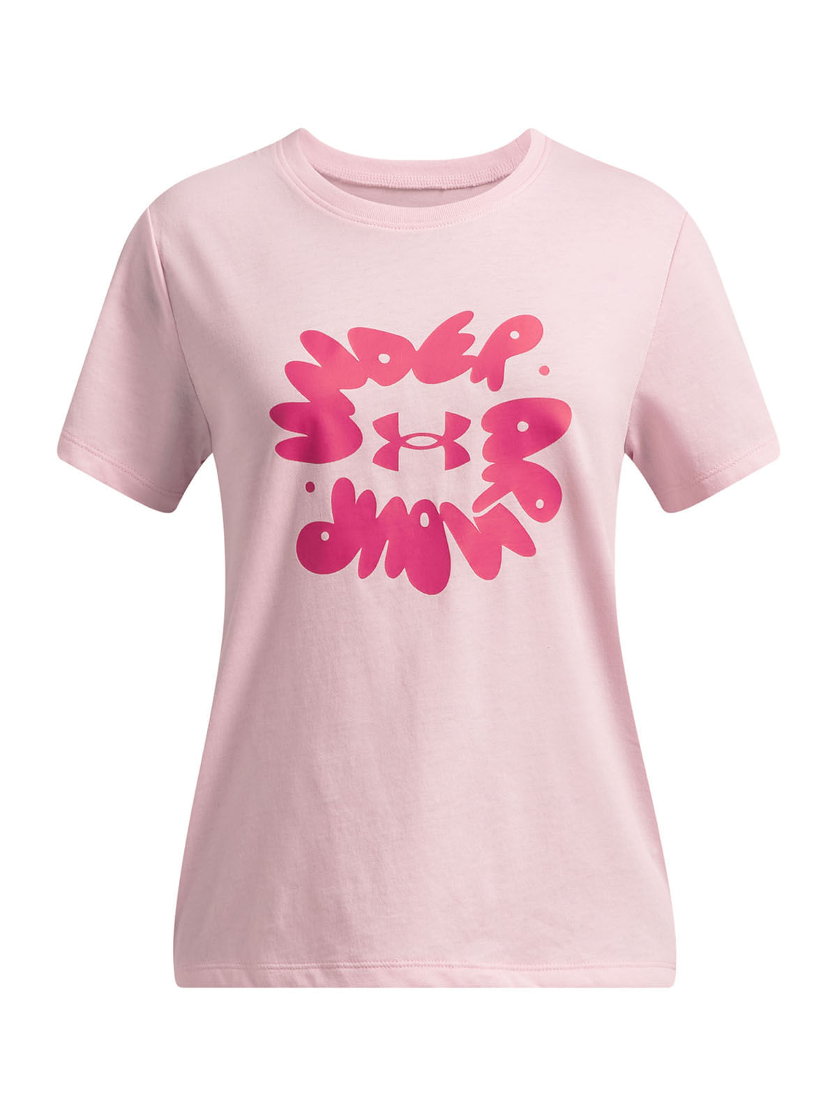 Polera manga corta UA bubble rosado para niña