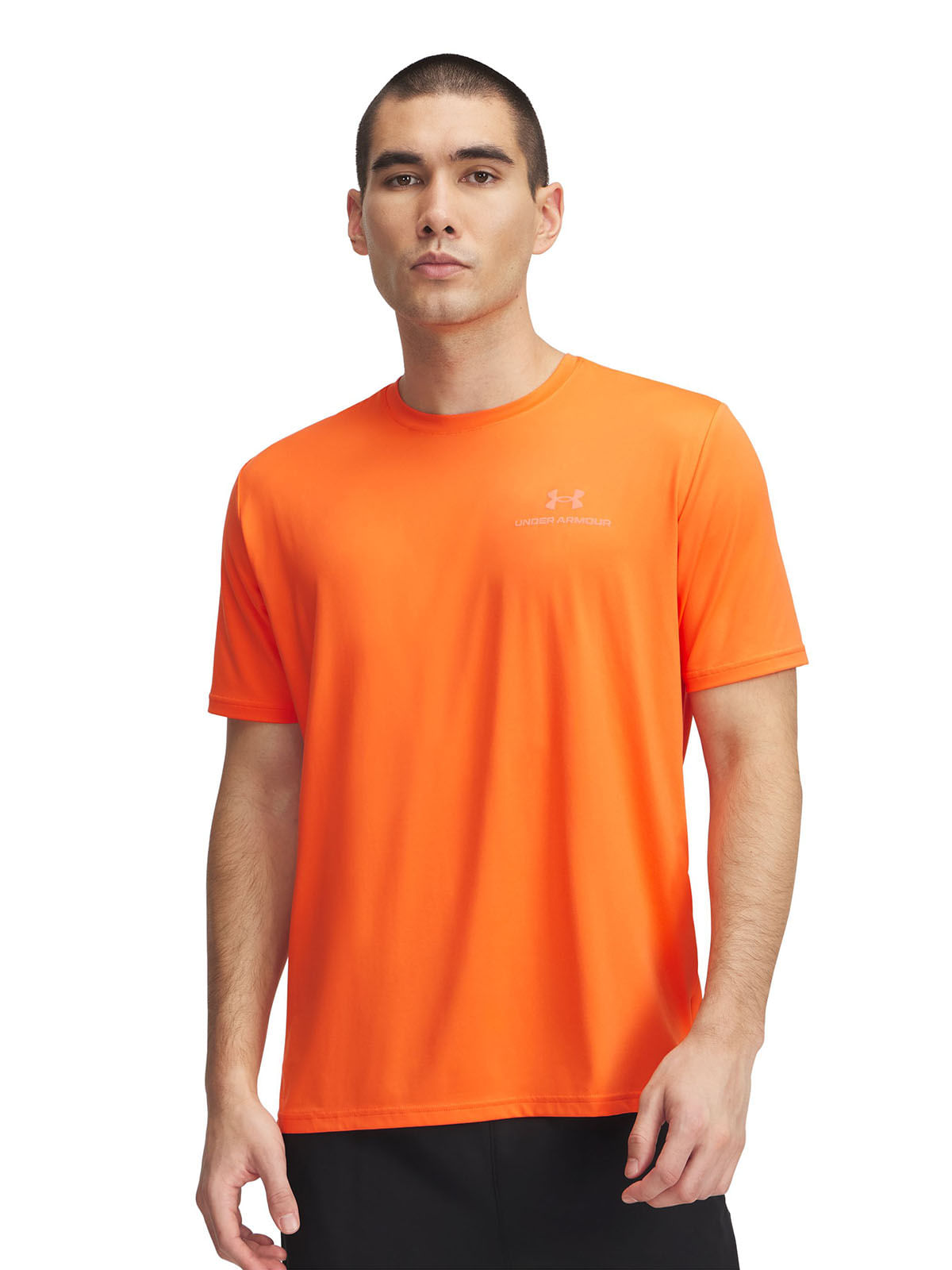 Polera manga corta UA vanish energy naranjo para hombre