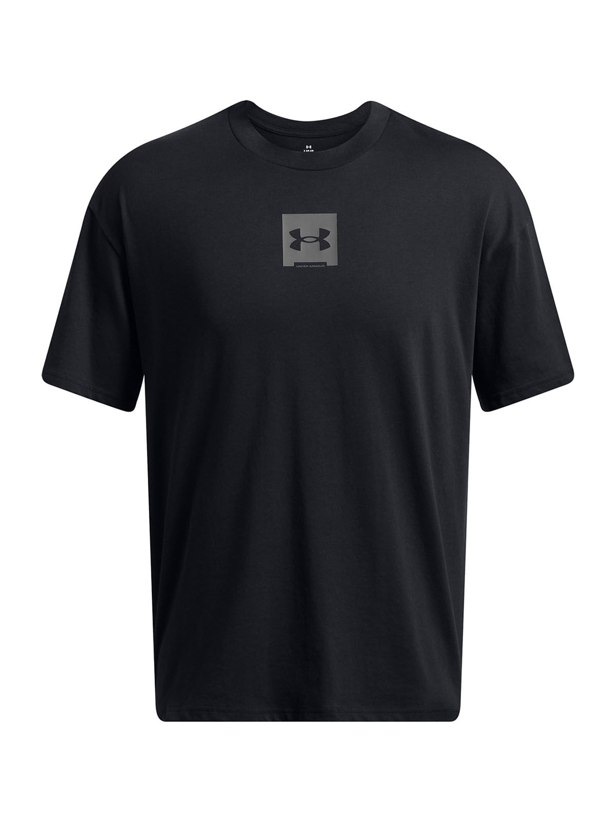 Polera manga corta UA oversized box negro para hombre