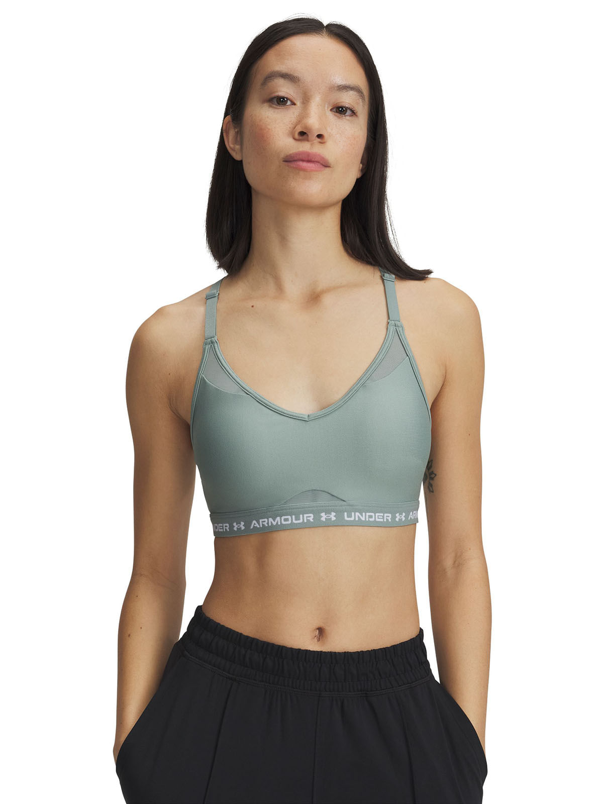 Sostén deportivo UA crossback low verde para mujer
