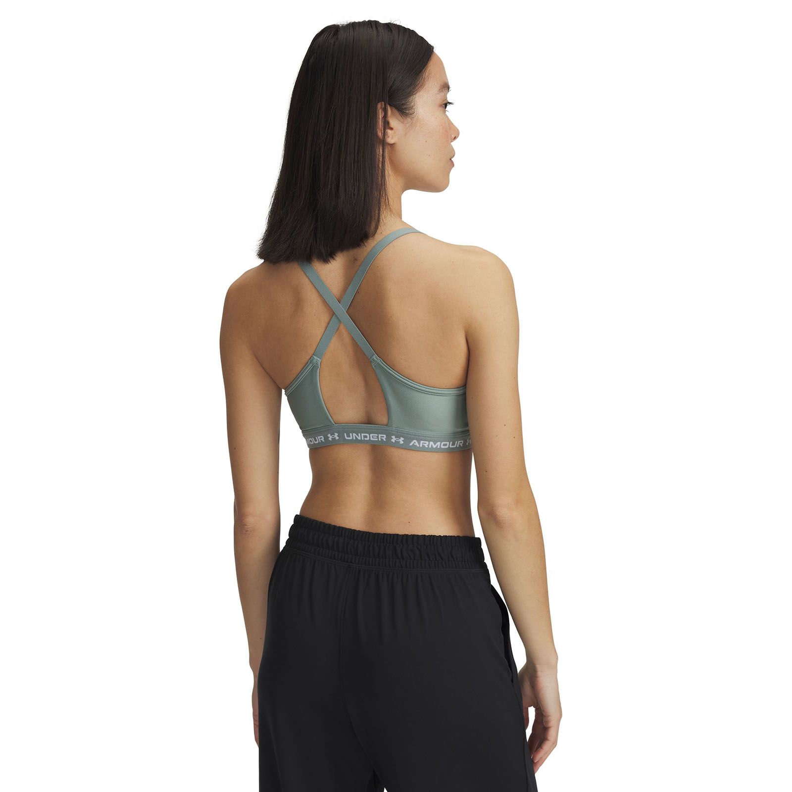 Sostén deportivo Under Armour crossback low verde para mujer
