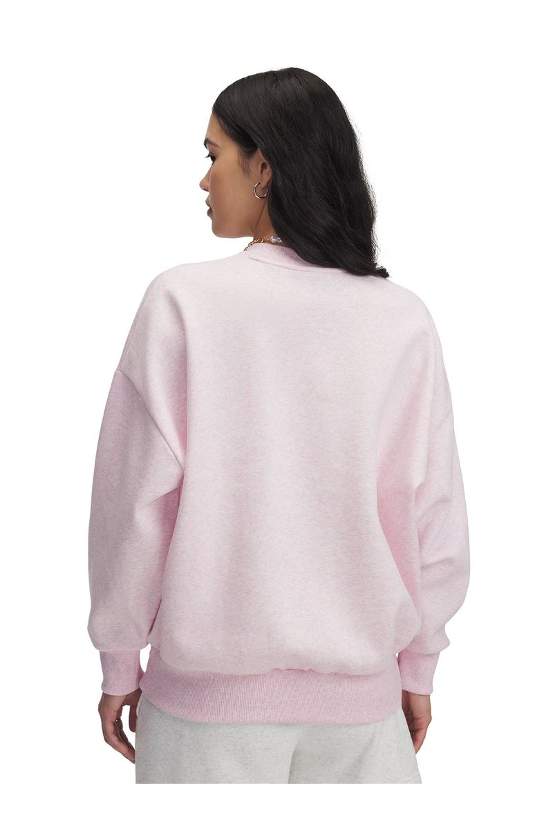Poleron-UA-Rival-fleece-oversized-crew-rosado-para-mujer