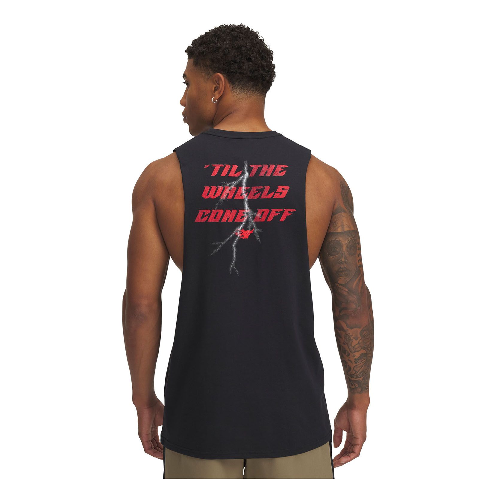 Polera sin mangas Project Rock negro para hombres Under Armour