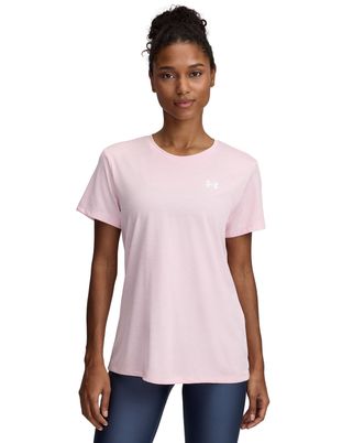 Polera manga corta Under Armour tech twist rosado para mujer