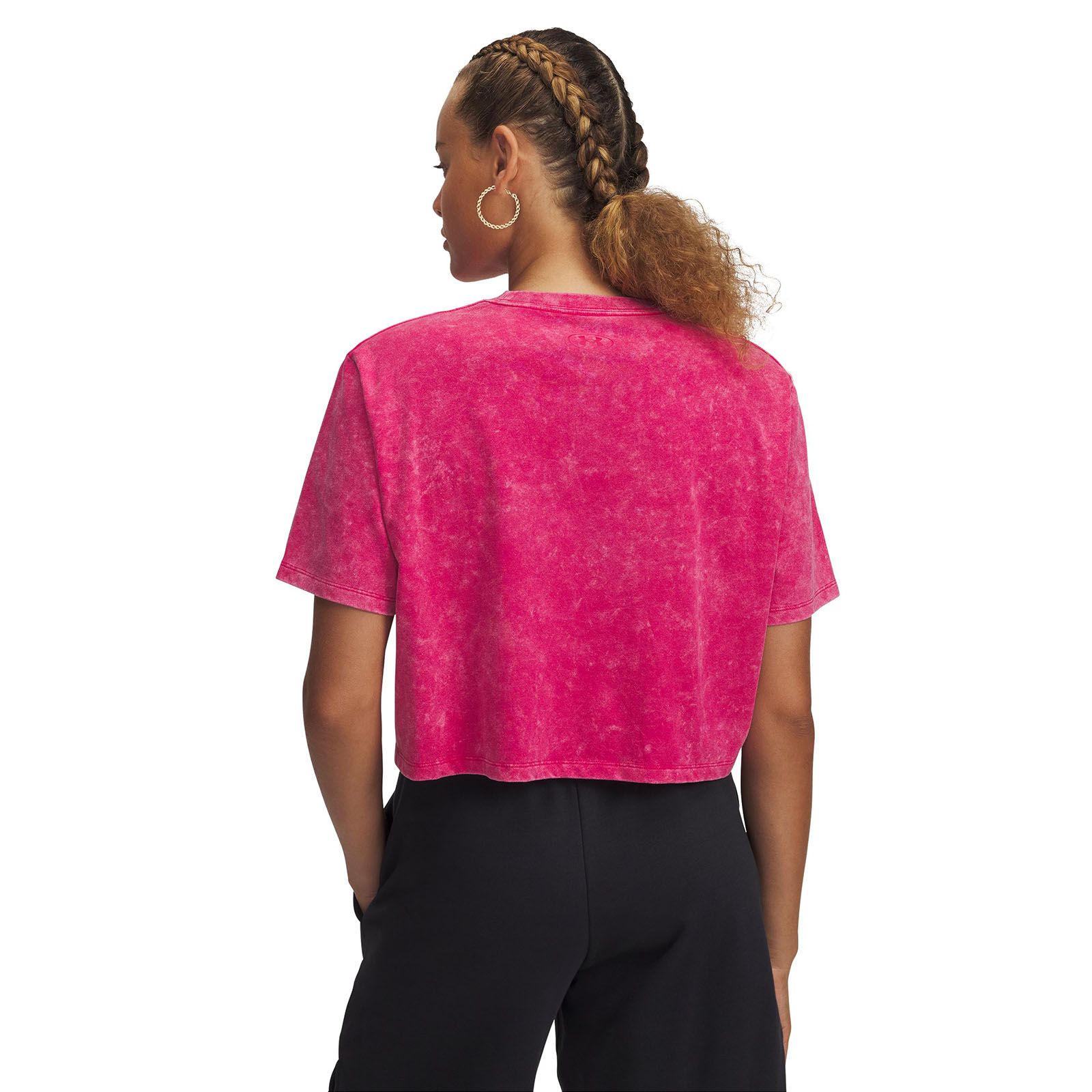 Polera manga corta Under Armour Rival wash morado para mujer