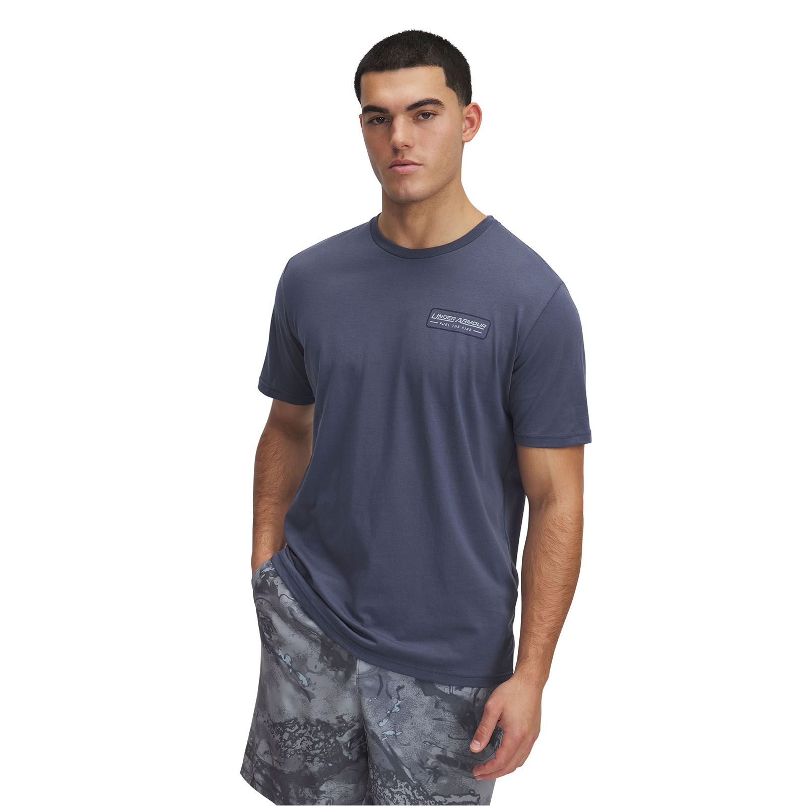 Polera manga corta Under Armour outdoor fuel gris para hombre