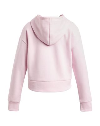 Polerón Under Armour Rival fleece crop hoodie rosado para niñas