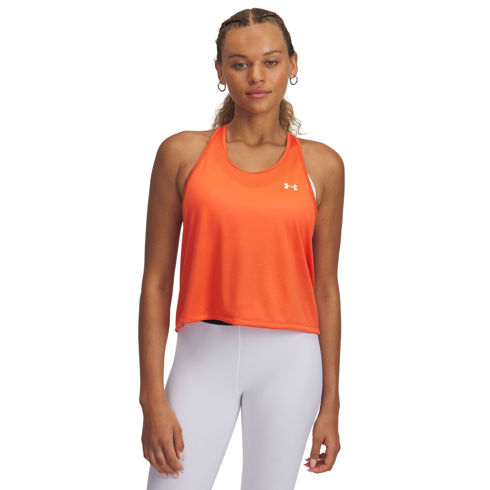 Polera sin mangas Under Armour tech swing naranjo para mujer