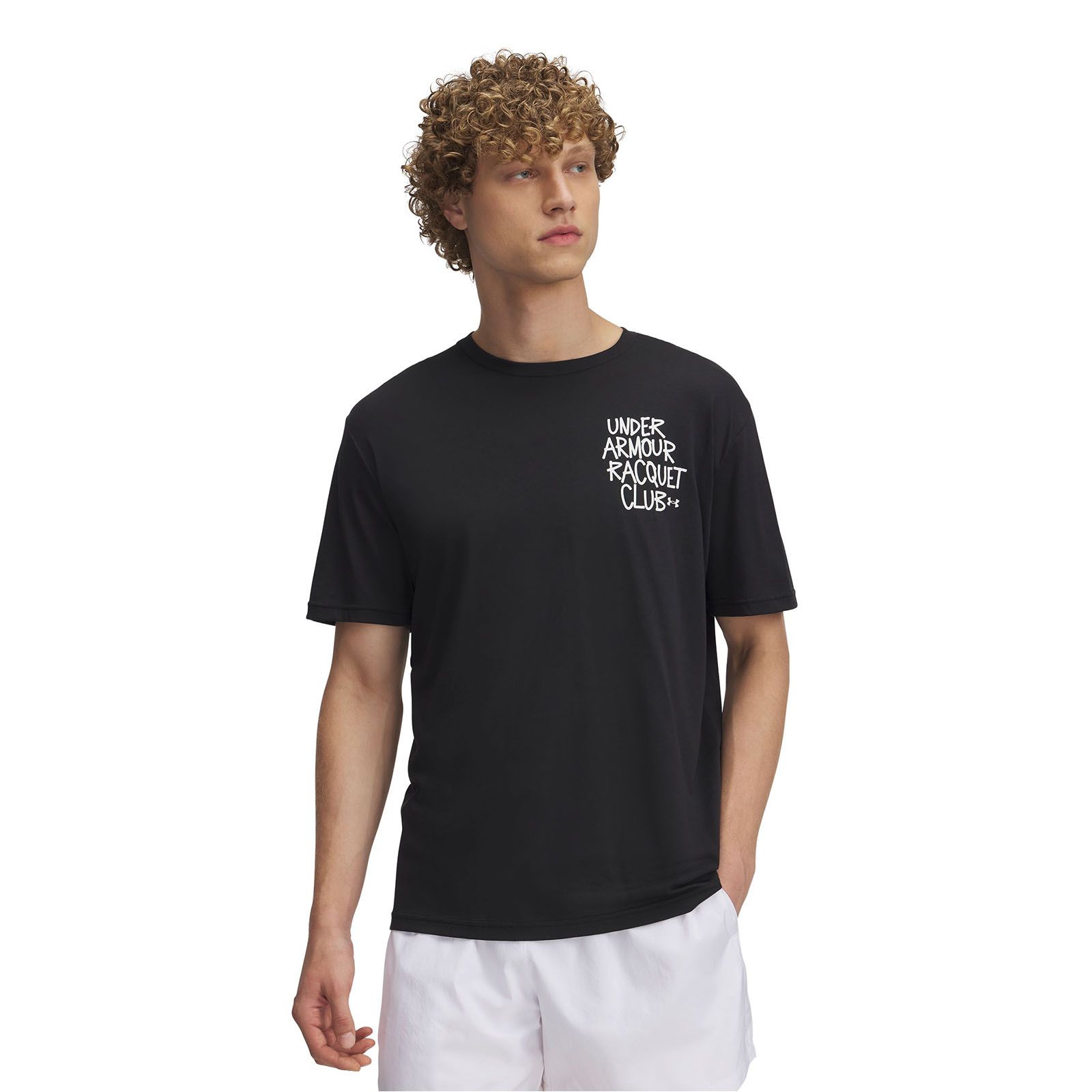 Polera manga corta Under Armour racquet club negro para hombre