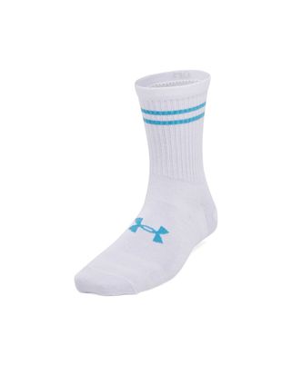 Calcetines unisex Under Armour essential 3-pack mid blanco