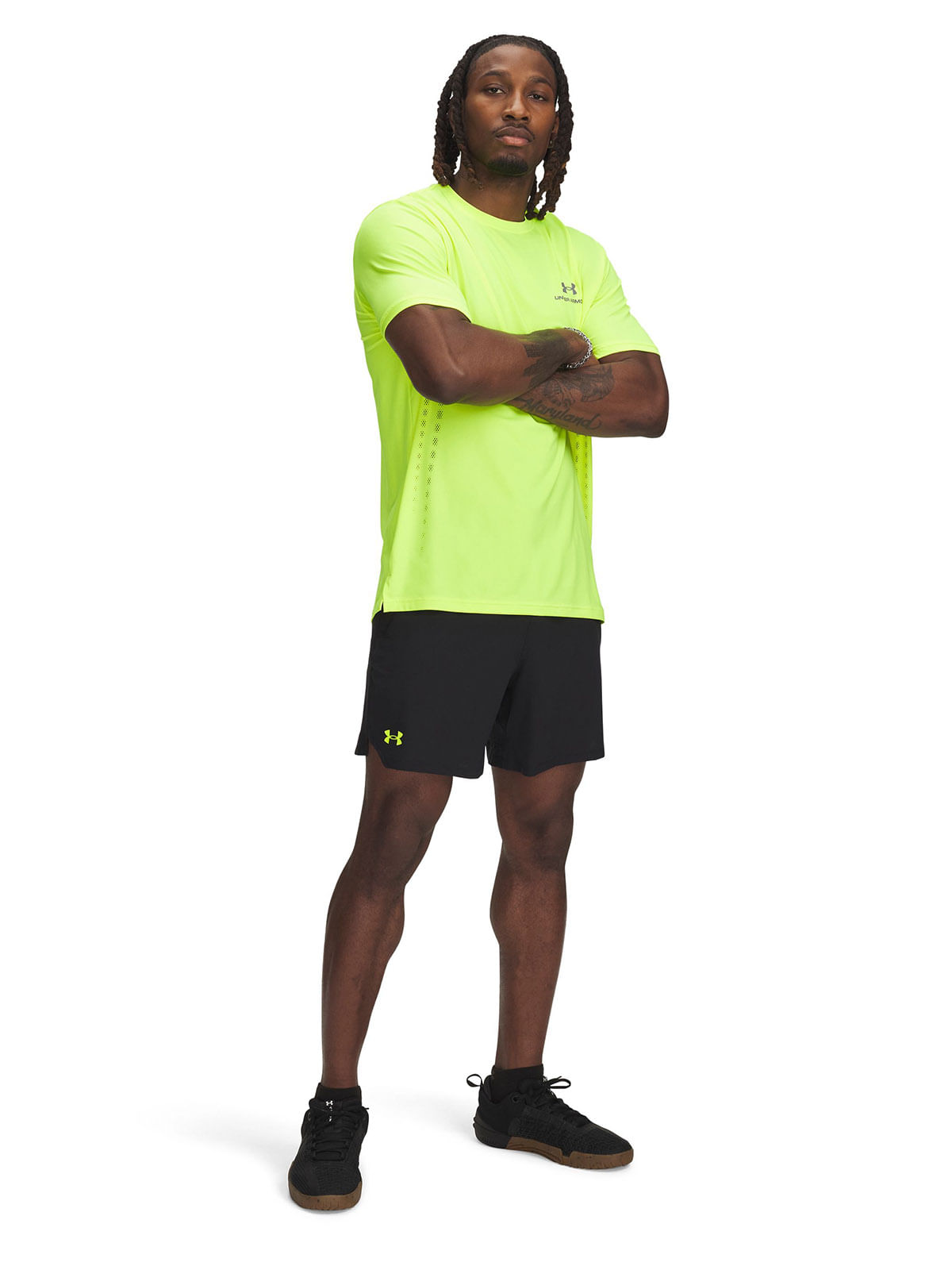 Shorts UA vanish woven negro para hombre