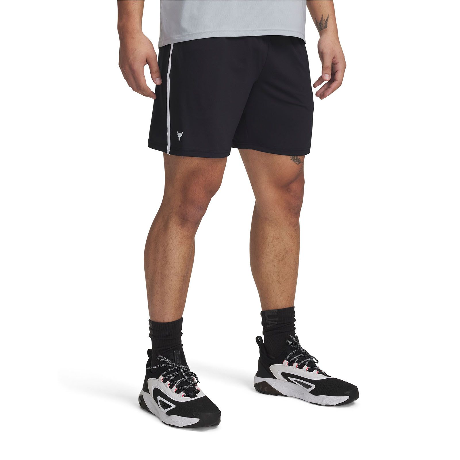 Shorts Project Rock mesh negro para hombre Under Armour