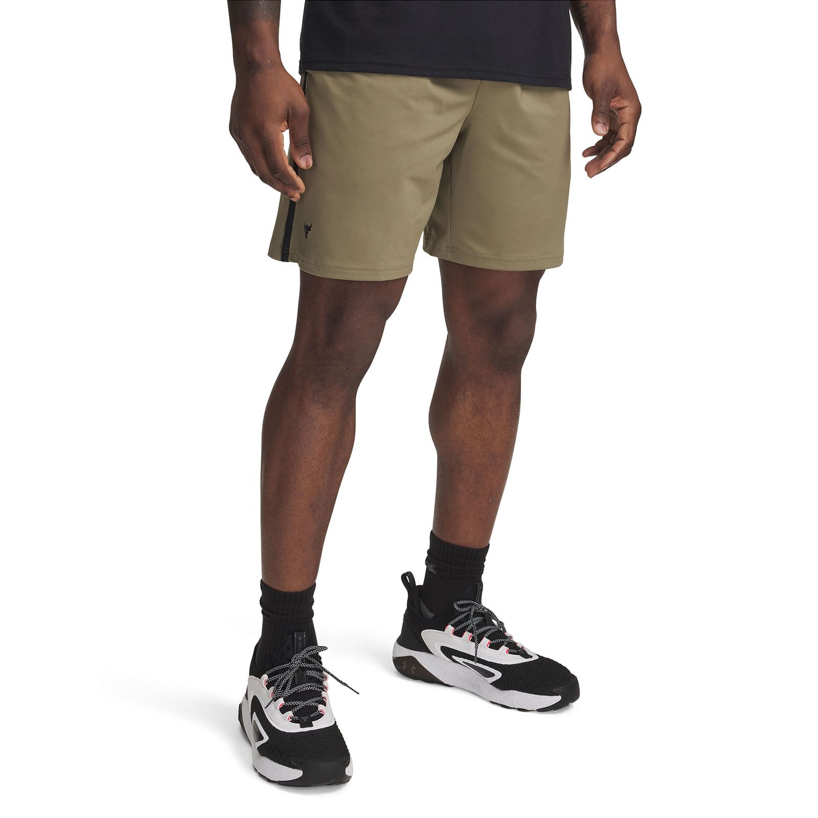 Shorts Project Rock mesh café para hombre Under Armour