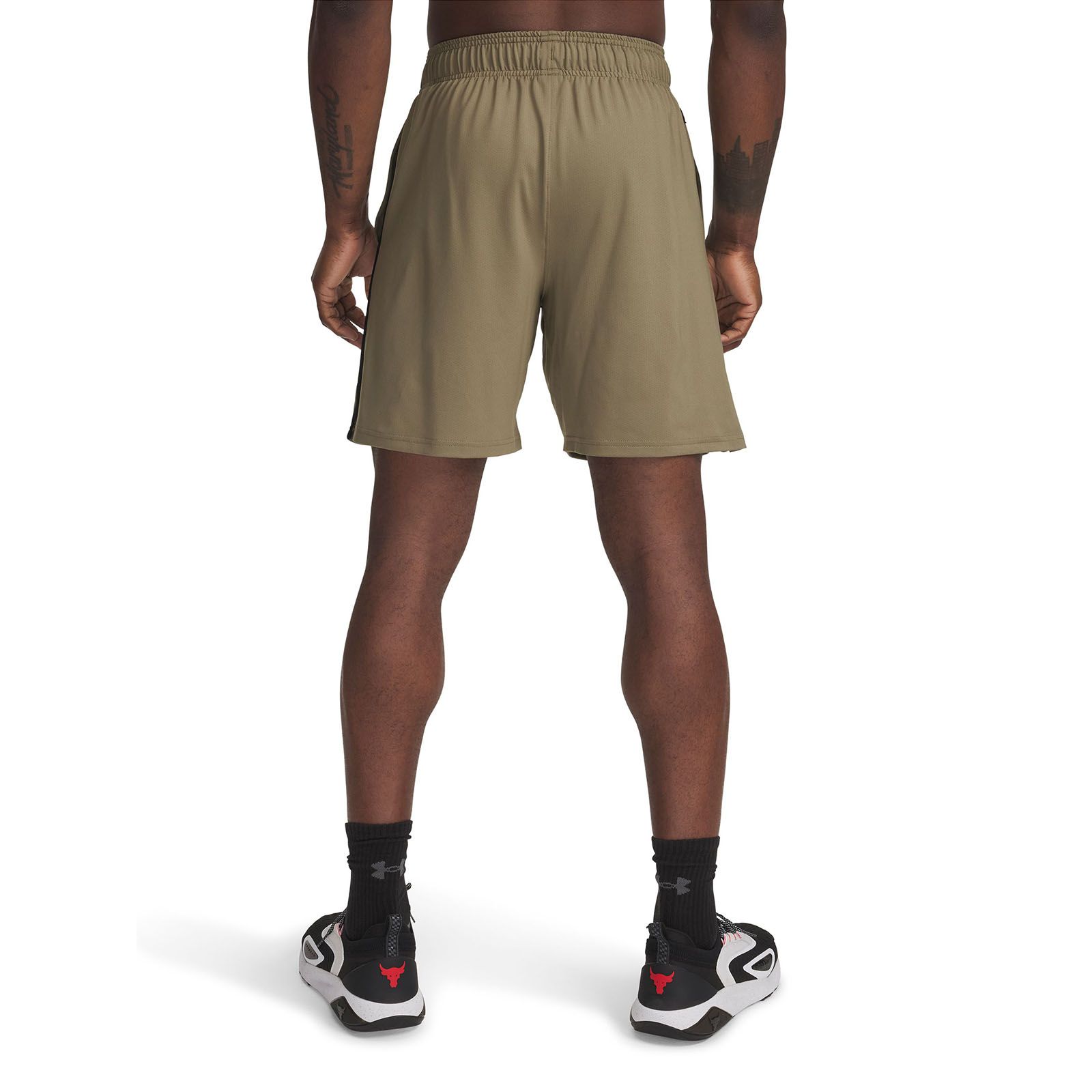 Shorts Project Rock mesh café para hombre Under Armour