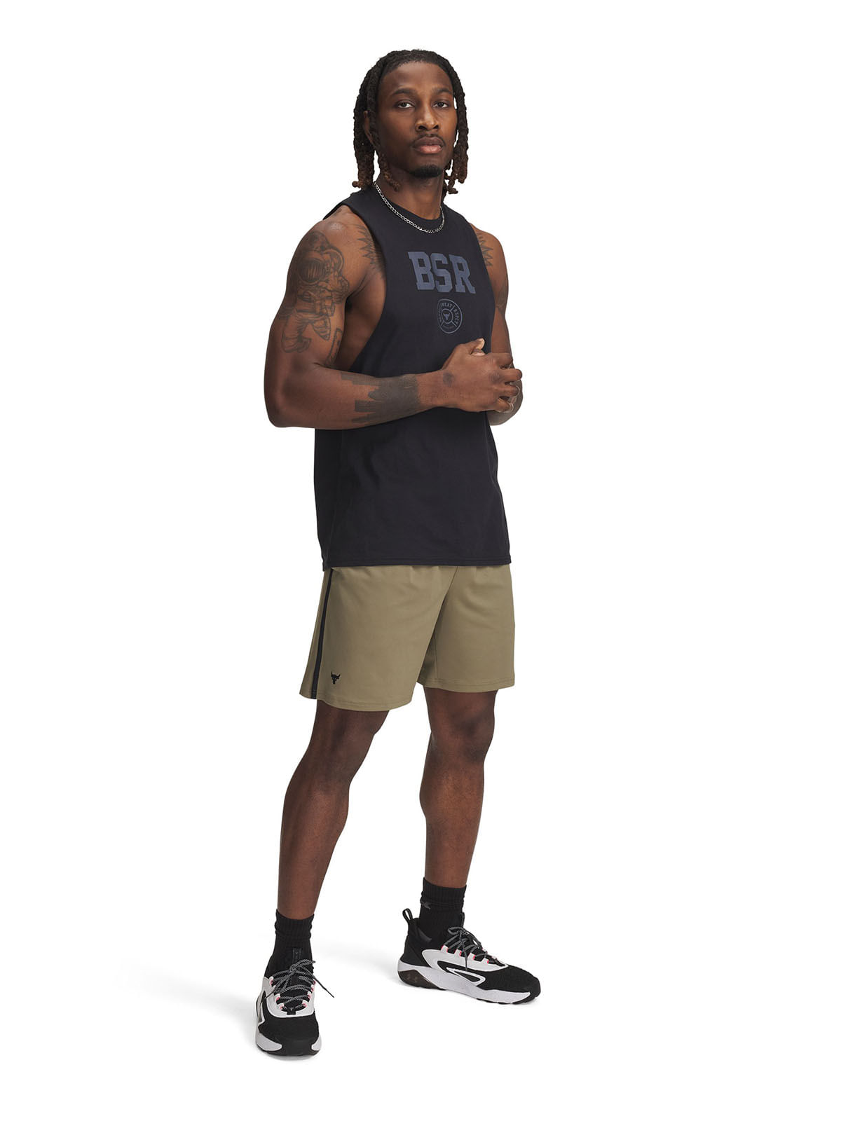 Shorts Project Rock mesh café para hombre