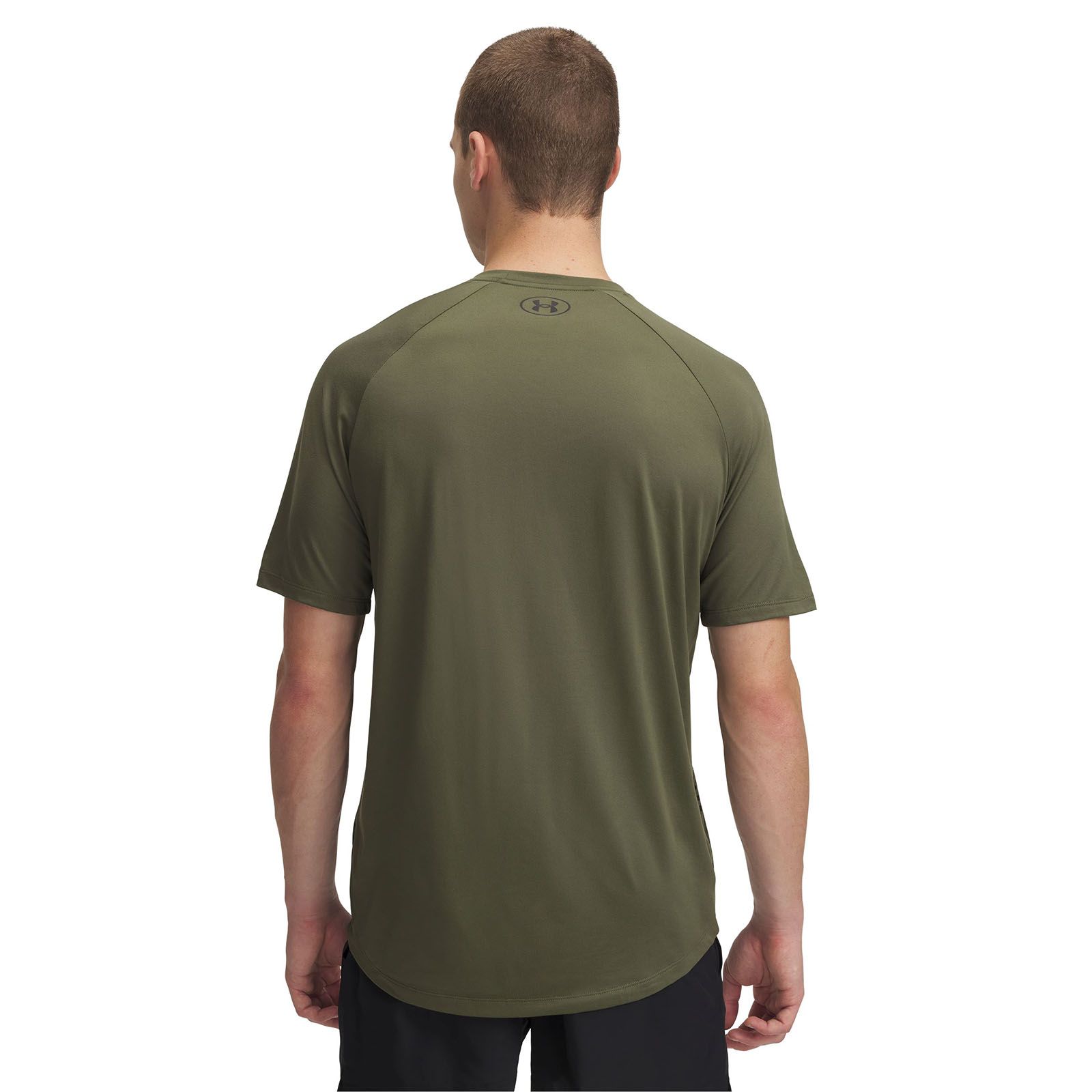 Polera manga corta Under Armour tech fade verde para hombre