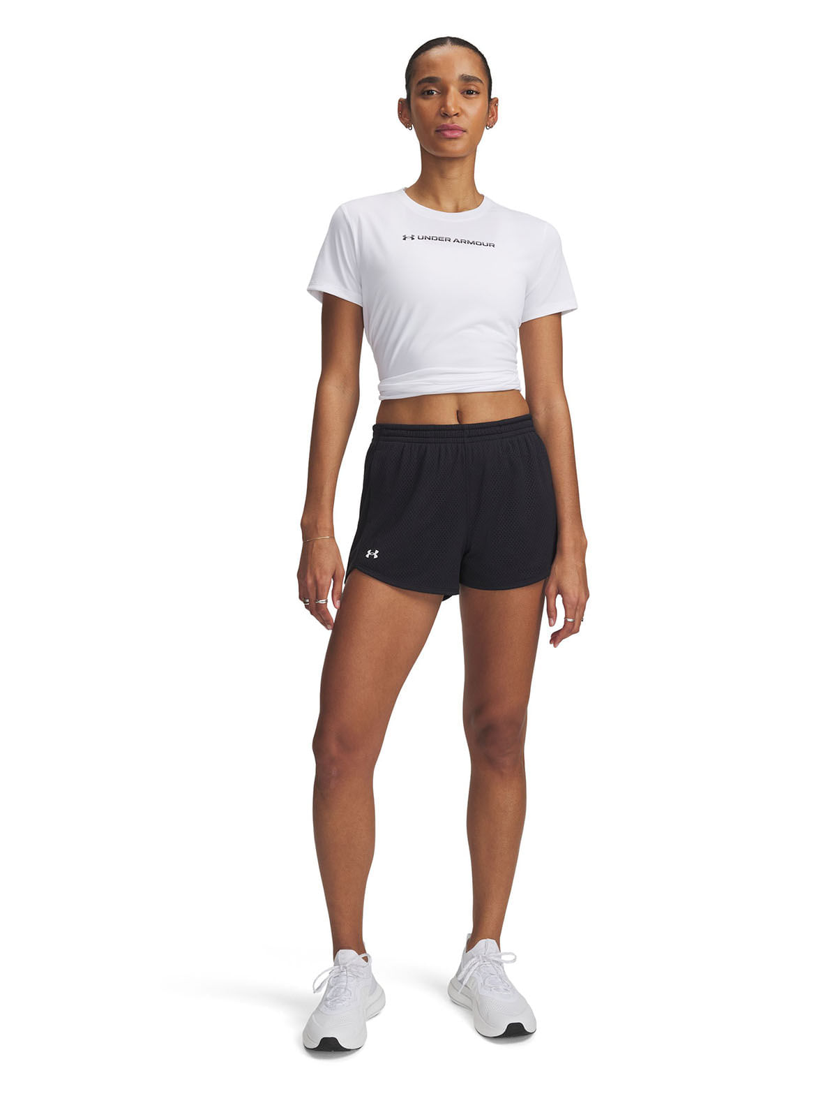 Shorts UA tech play up negro para mujer
