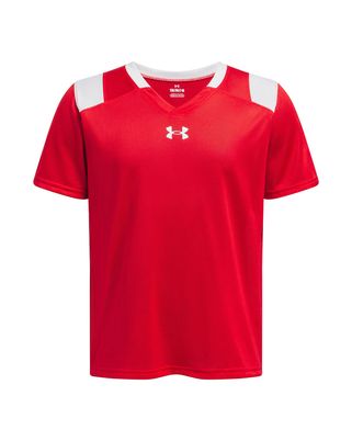 Polera manga corta Under Armour big win rojo para niños