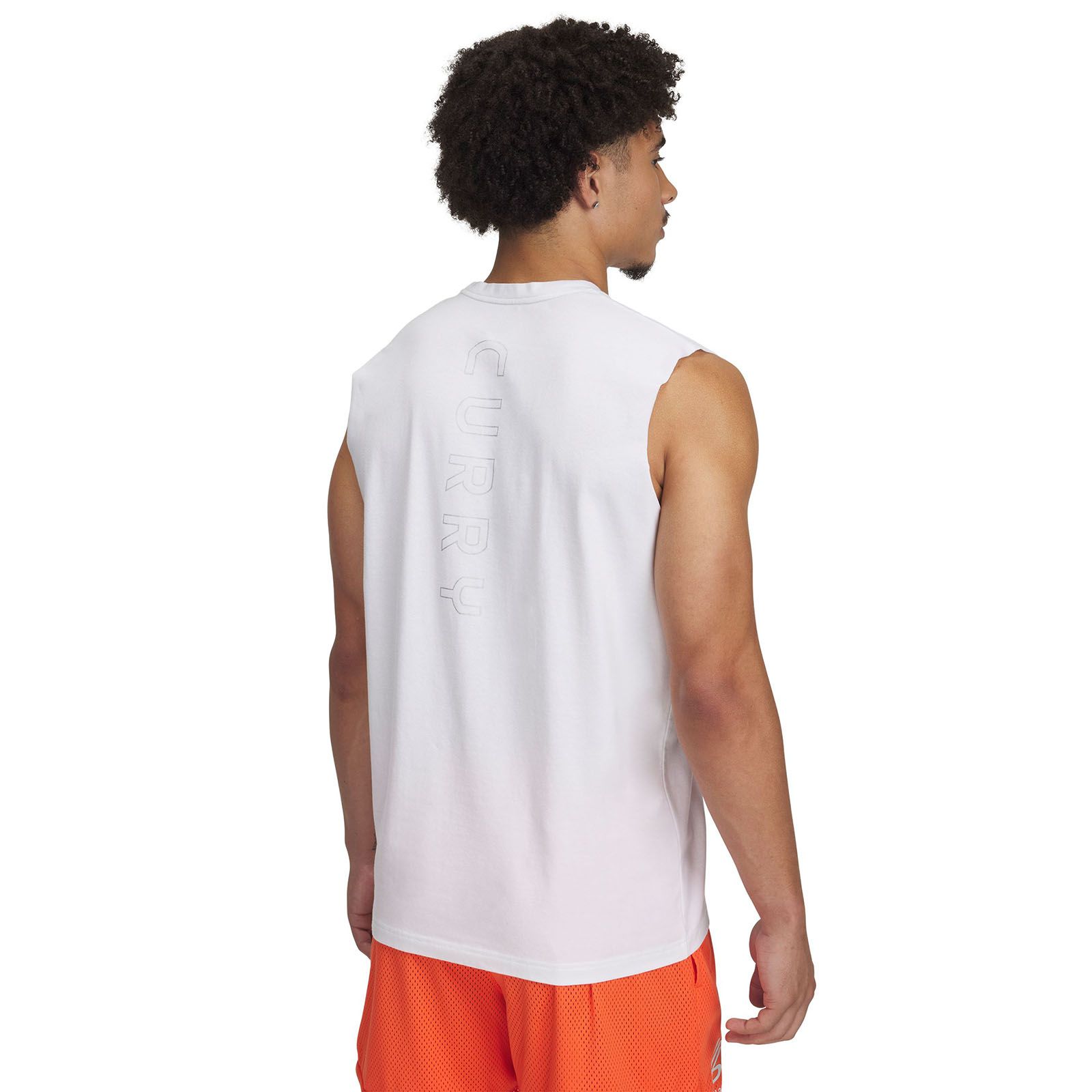 Polera sin mangas Curry blanco para hombre Under Armour