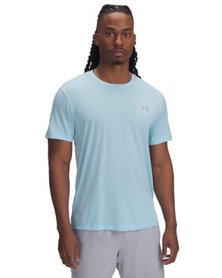 Polera manga corta Under Armour launch azul para hombre