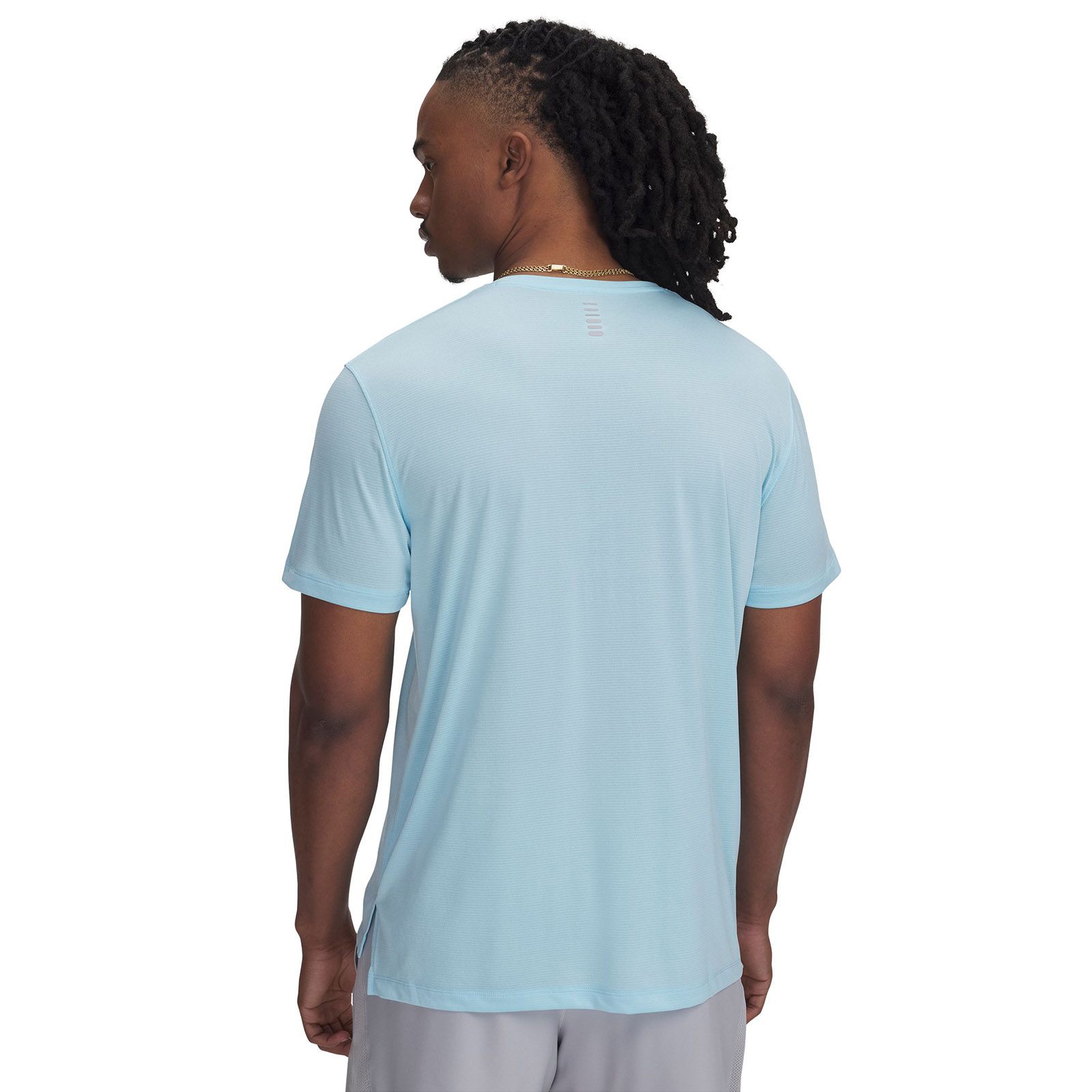 Polera manga corta Under Armour launch azul para hombre