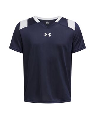 Polera manga corta Under Armour big win azul marino para niños