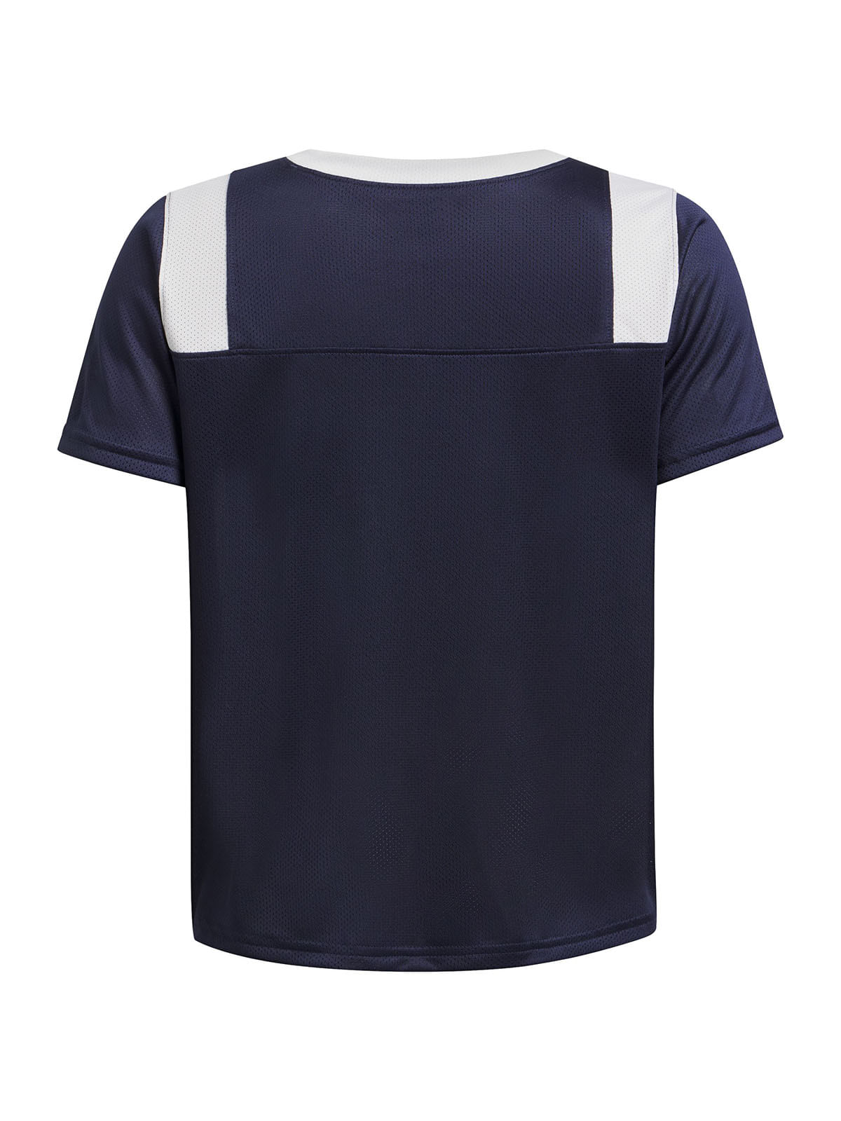 Polera manga corta UA big win azul marino para niños