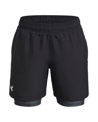 Shorts Under Armour tech tejido 2-en-1 negro para niños