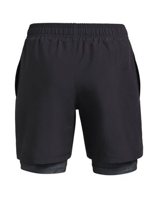 Shorts Under Armour tech tejido 2-en-1 negro para niños