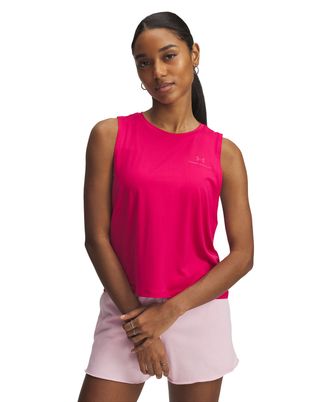 Polera sin mangas Under Armour vanish energy crop morado para mujer