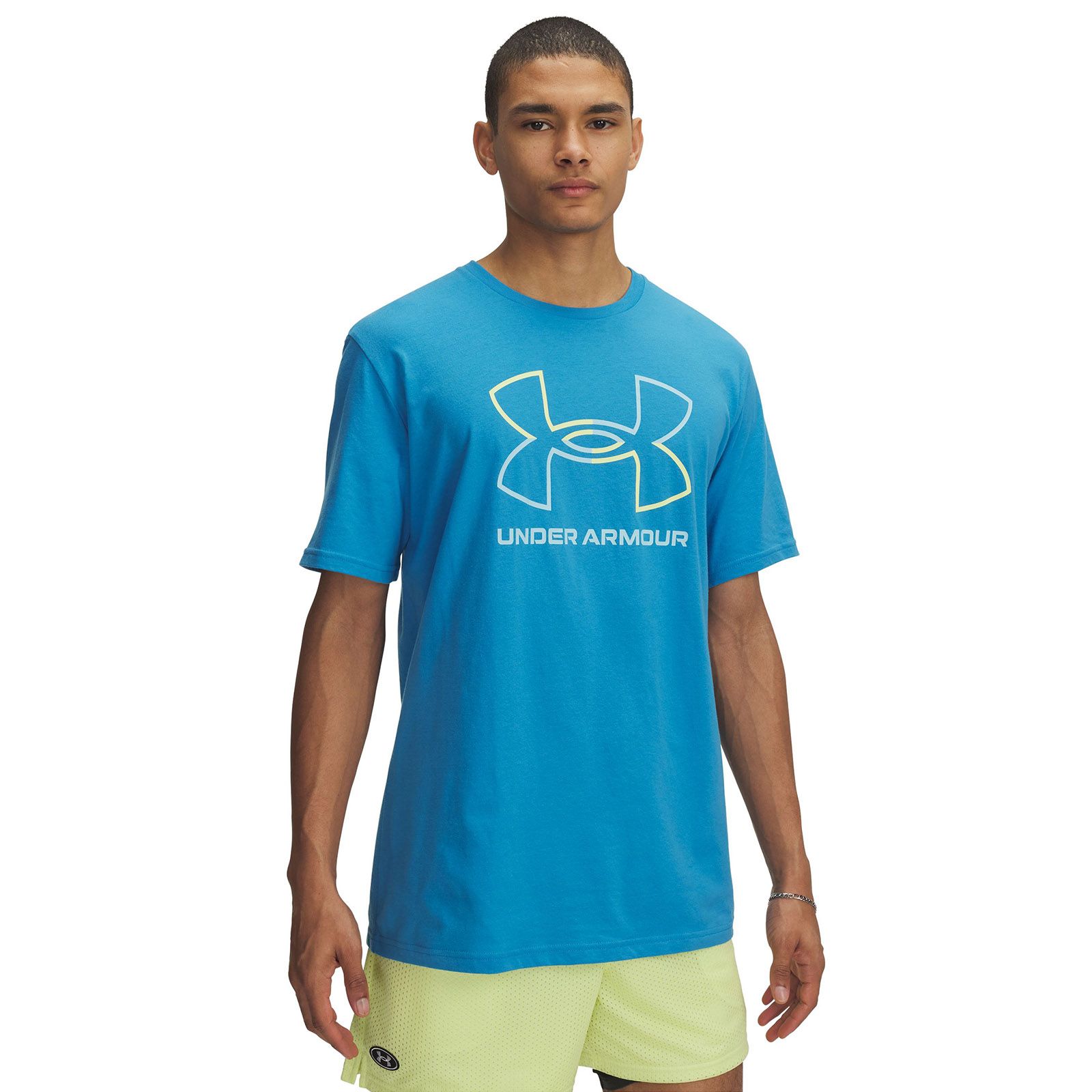 Polera manga corta Under Armour foundation azul para hombre